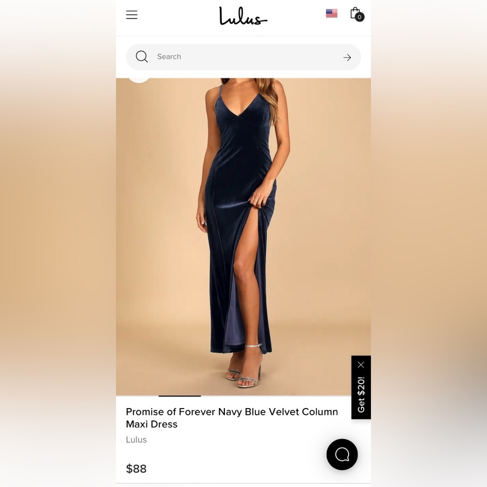 Velvet maxi dress